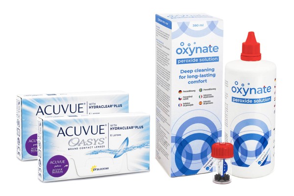 Acuvue Oasys (12 lenzen) + Oxynate Peroxide 380 ml met lenzendoosje