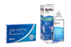 Air Optix Plus Hydraglyde (6 lenzen) + ReNu MultiPlus 360 ml met lenzendoosje