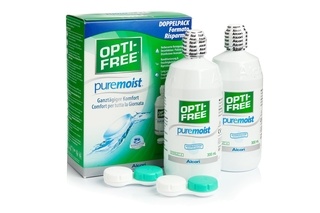 OPTI-FREE PureMoist 2 x 300 ml met lenzendoosjes